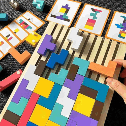 Freundliches Holz-Stapelpuzzle – Montessori-Spielzeug photo review